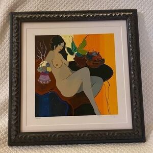 ITZCHAK TARKAY "NUDE I" HAND EMBELLISHED SERIGRAPH ON CANVAS 133/350